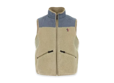 MONCLER Women's Teddy Vest "Sand Beige"