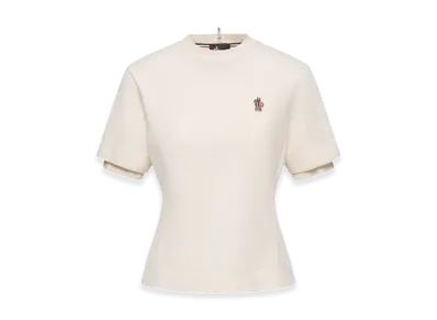 MONCLER Women's Stretch Cotton T-Shirt "Ivory"