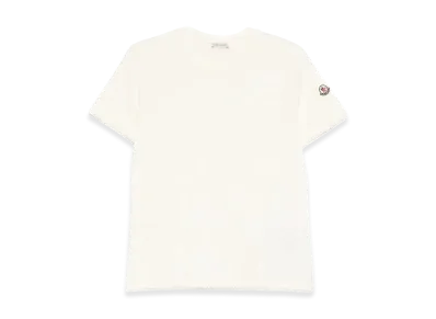 MONCLER Women's Cotton T-Shirt With Trimmed Hem "White"