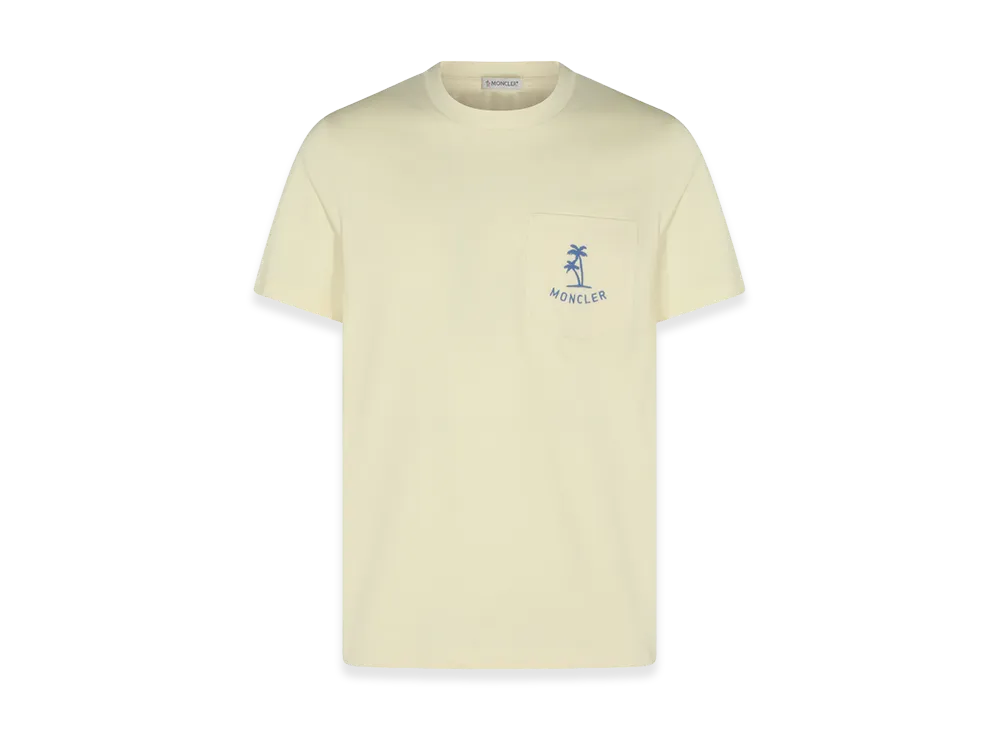MONCLER Cotton T-Shirt "Light Yellow"
