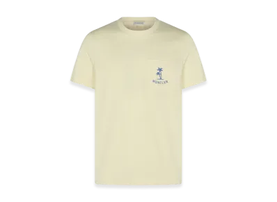 MONCLER Cotton T-Shirt "Light Yellow"