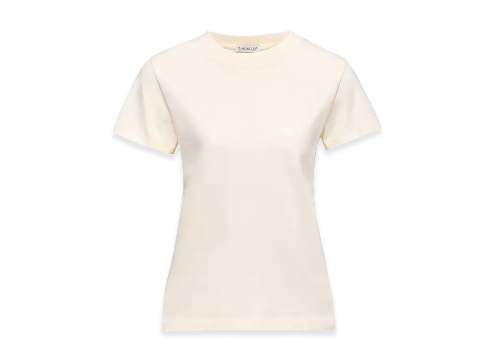 MONCLER Women's Embroidered Logo Cotton T-Shirt "White"