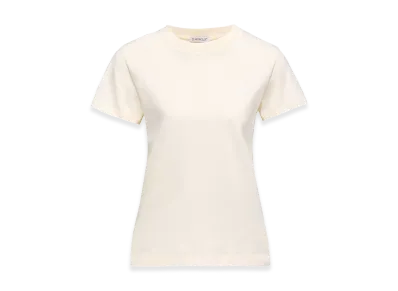 MONCLER Women's Embroidered Logo Cotton T-Shirt "White"