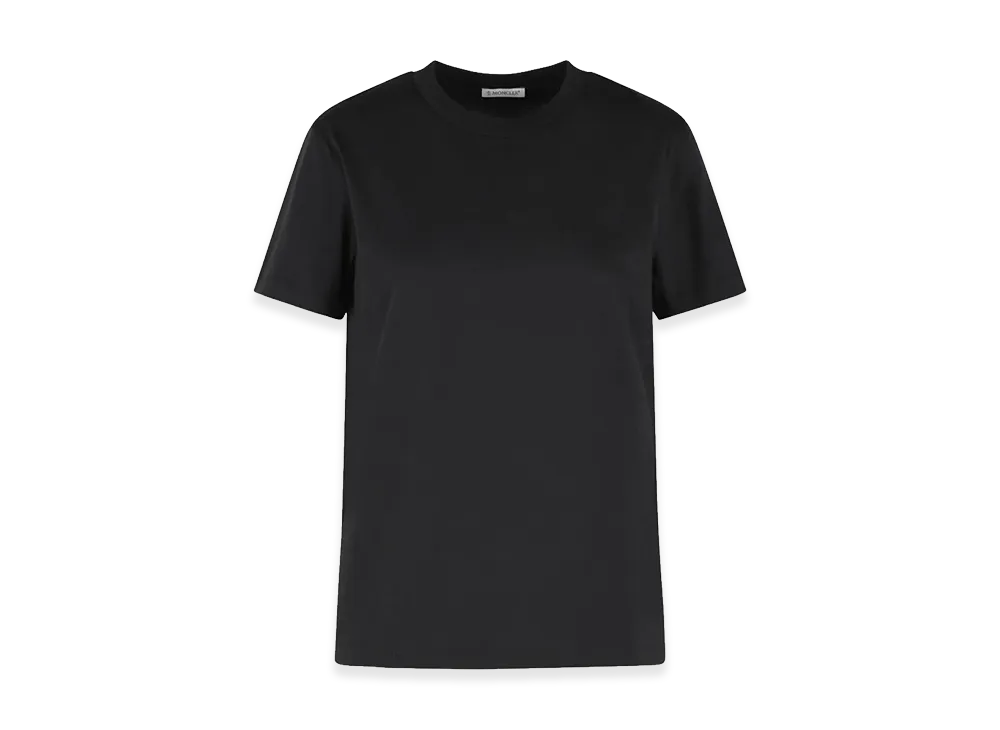 MONCLER Women's Embroidered Logo Cotton T-Shirt "Black"