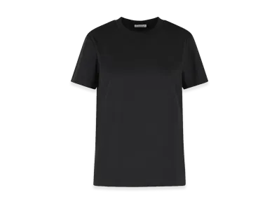MONCLER Women's Embroidered Logo Cotton T-Shirt "Black"