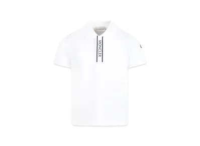 MONCLER Kids Logo Polo Shirt "White"