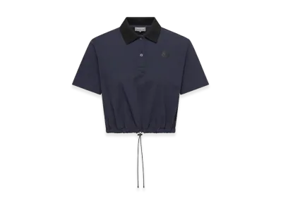 MONCLER Women's Piquet Polo Shirt "Navy Blue"