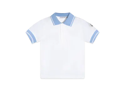 MONCLER Kids Polo Shirt "White/Blue"