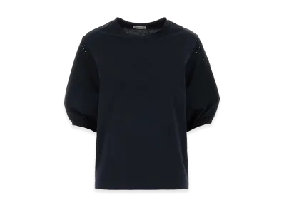 MONCLER Women's Cotton T-Shirt "Navy Blue"