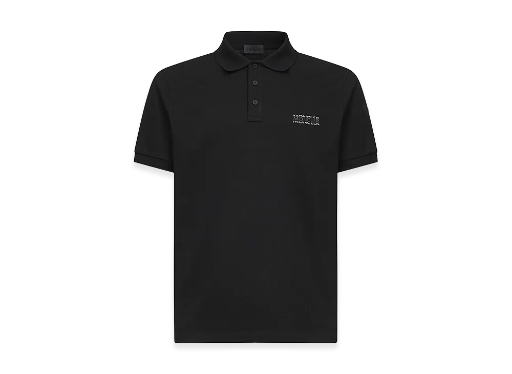 MONCLER Pique Polo Shirt "Black"