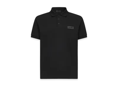 MONCLER Pique Polo Shirt "Black"