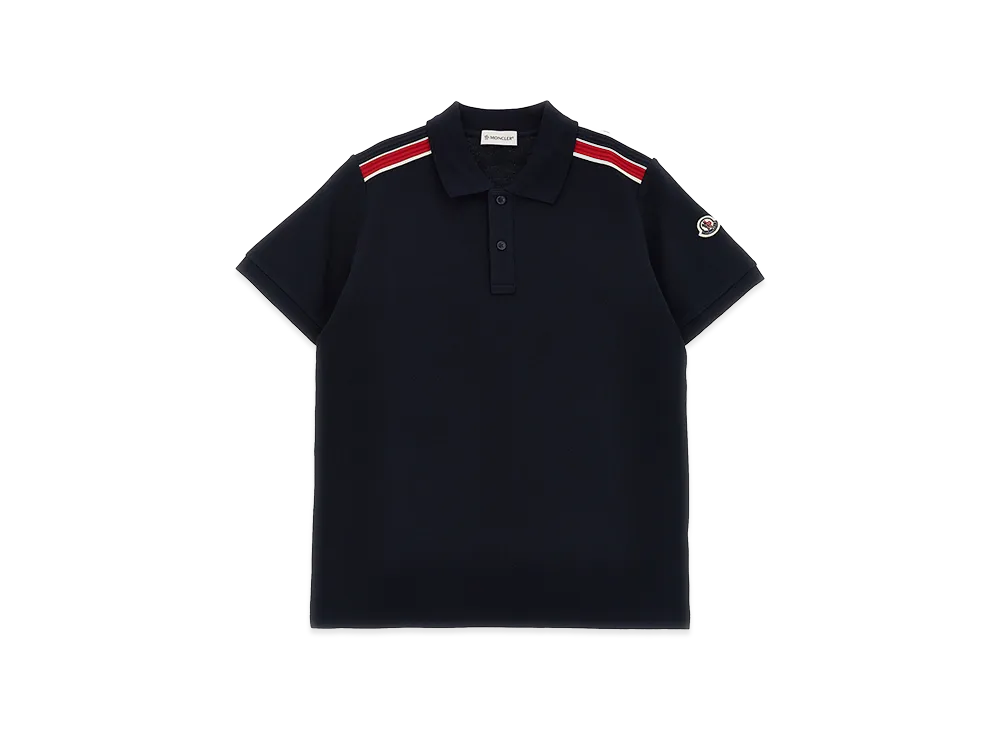 MONCLER Kids Pique Polo Shirt "Dark Blue"