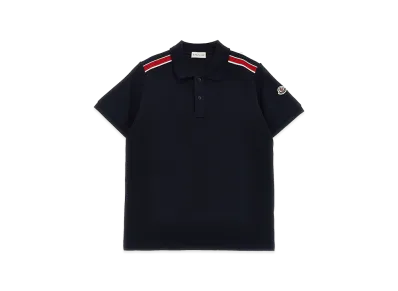 MONCLER Kids Pique Polo Shirt "Dark Blue"