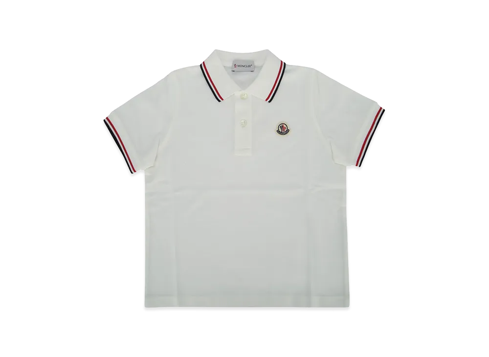 MONCLER Kids Polo Logo "White"