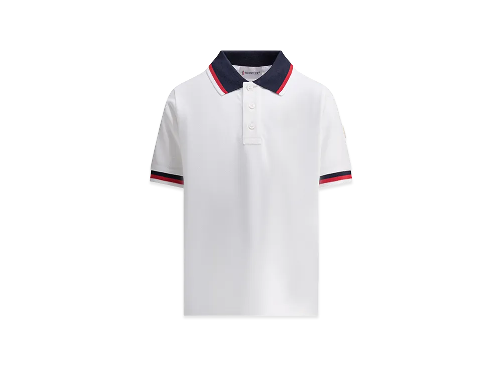 MONCLER Kids Polo Shirts "White"