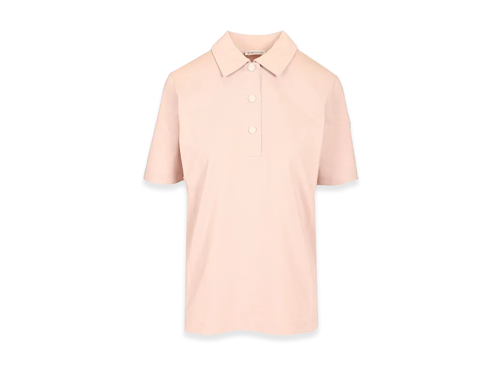 MONCLER Women's Short Sleeve Polo "Pink"