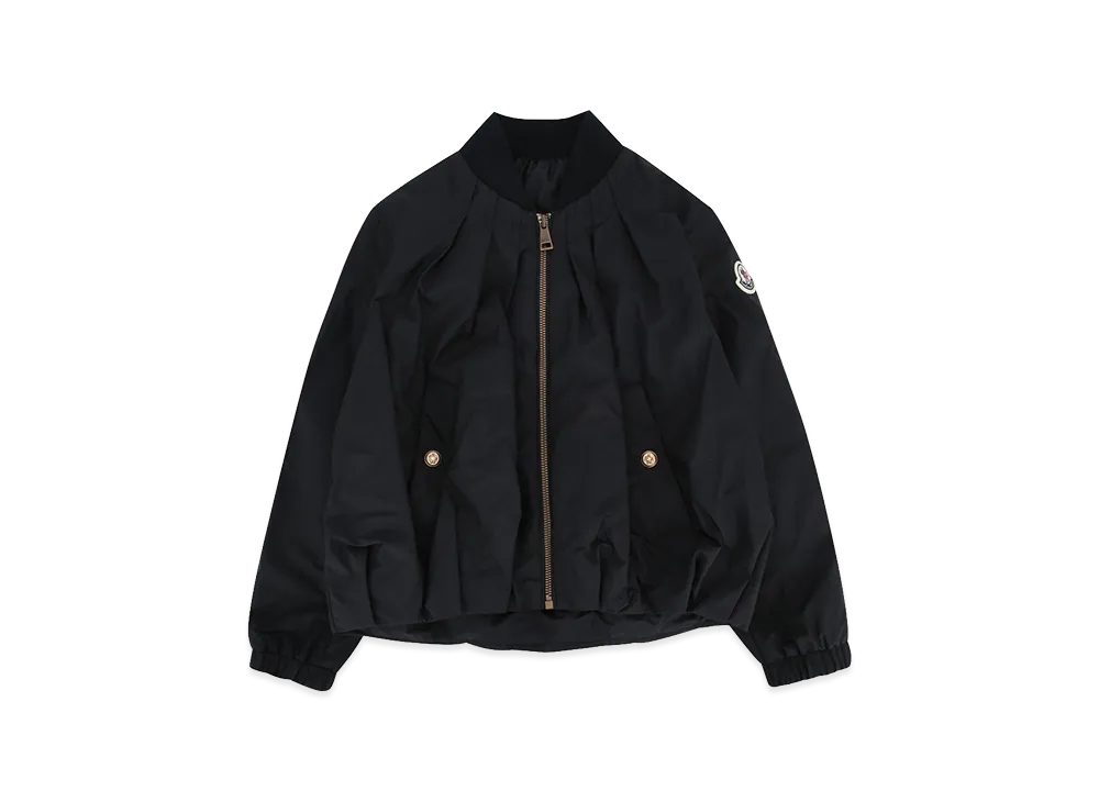 MONCLER Kids Evodia Nylon Poplin Bomber Jacket "Black"