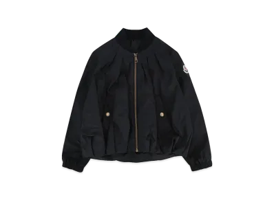 MONCLER Kids Evodia Nylon Poplin Bomber Jacket "Black"