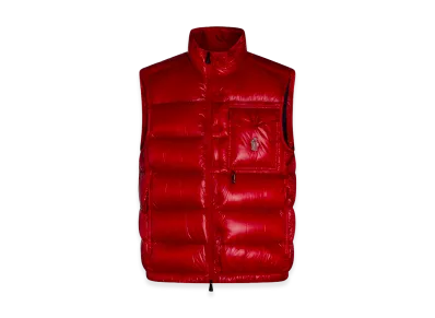 MONCLER Grenoble Uychi Packable Down Gilet "Red"