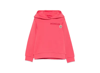 MONCLER Kids Logo Embroidery Hoodie "Pink"