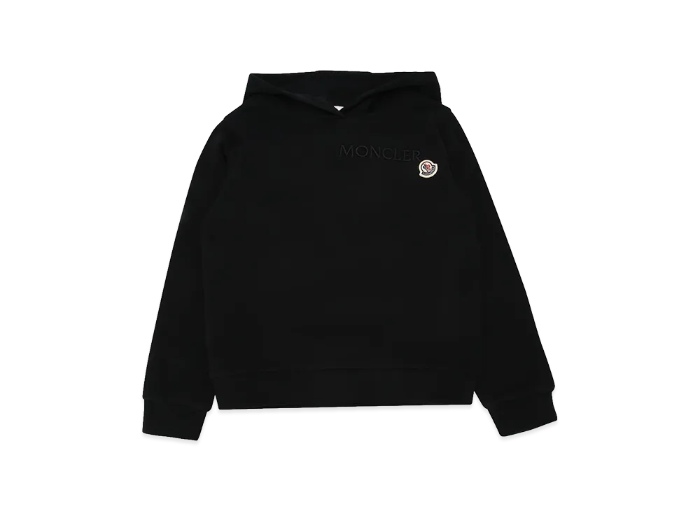MONCLER Kids Logo Embroidery Hoodie "Black"