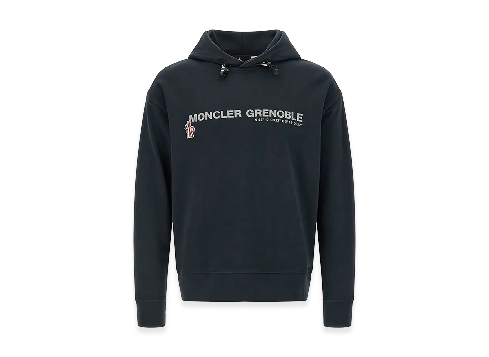 MONCLER Logo Hoodie "Dark Blue"