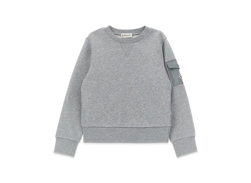 MONCLER Kids Nylon Pocket Sweatshirt "Gray"