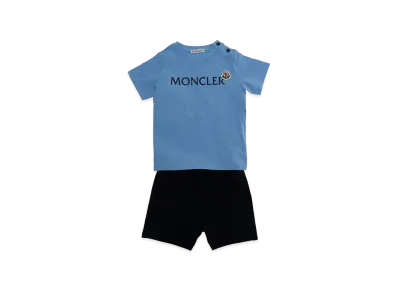 MONCLER Kids Knitwear Clothing Ensemble "Blue/Black"