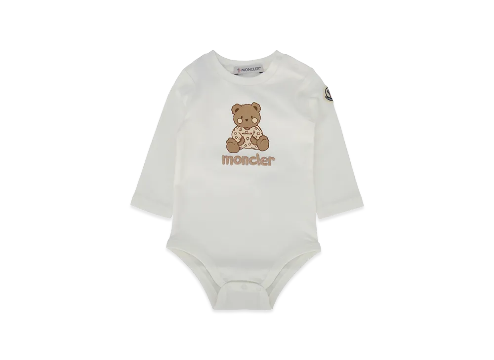 MONCLER Newborn Set With Bear Motif "White"