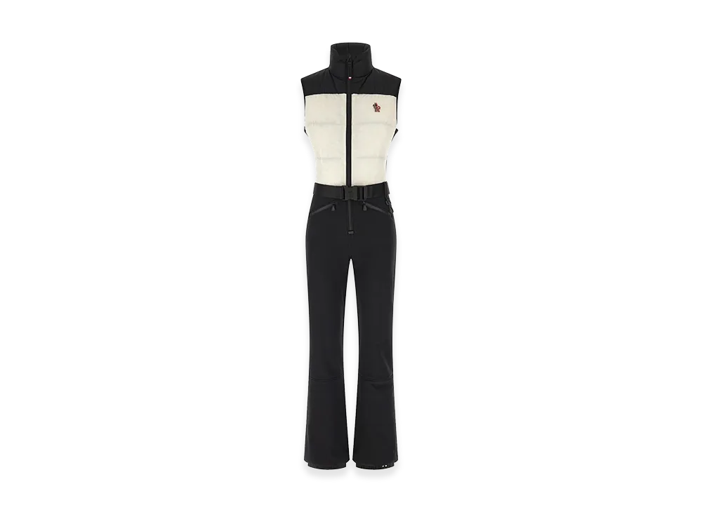 MONCLER Women's Sleeveless Ski Suit "White/Black"