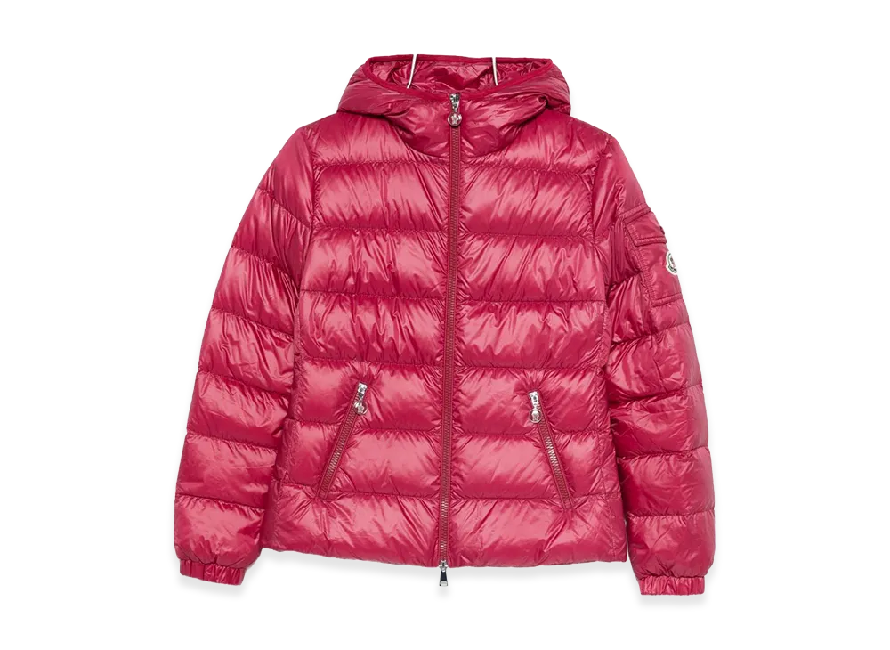 MONCLER Women's Glesse Hooded Short Down Jacket "Raspberry"