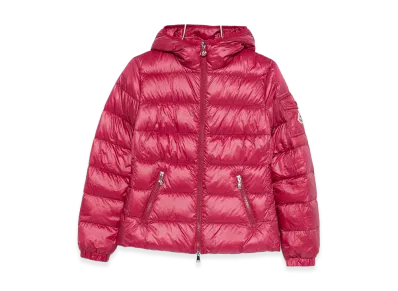 MONCLER Women's Glesse Hooded Short Down Jacket "Raspberry"