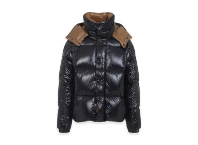 MONCLER Parana Glossy Hooded Short Down Jacket "Black"