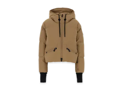 MONCLER Women's Stretch Nylon Allesaz Down Jacket "Beige"