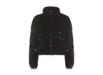 MONCLER Women's Embellished Polyester Louvi Down Jacket "Black"