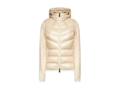 MONCLER Women's Grenoble Padded Zip-Up Hoodie "Beige"