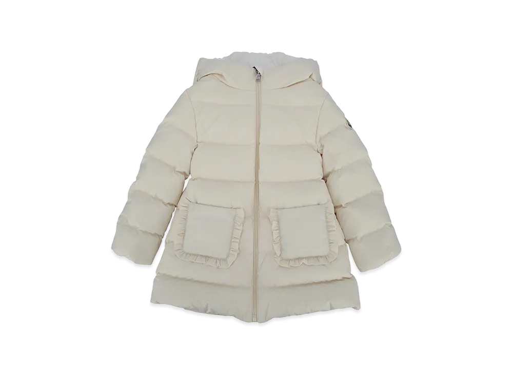 MONCLER Kids Molan Long Down Jacket "White"