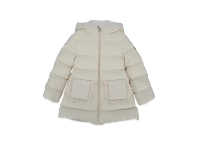 MONCLER Kids Molan Long Down Jacket "White"
