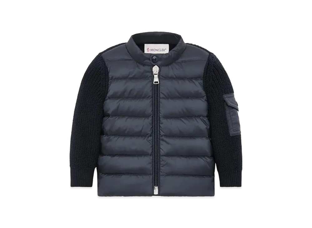 MONCLER Kids Padded Cardigan "Dark Blue"