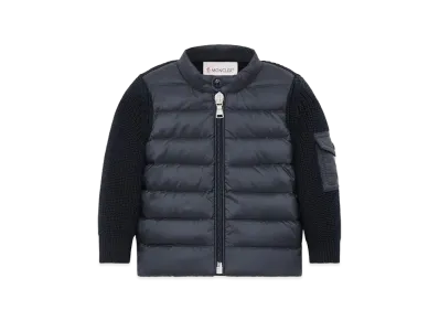 MONCLER Kids Padded Cardigan "Dark Blue"