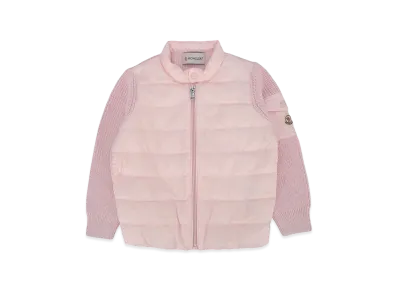 MONCLER Kids Padded Cotton Zip-Up Cardigan "Pink"
