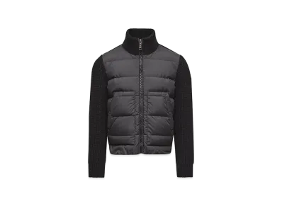 MONCLER Kids Padded Wool Zip-Up Cardigan "Black"