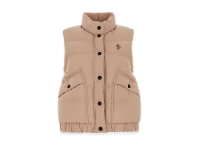 MONCLER Women's Nylon Baise Down Vest "Pink"