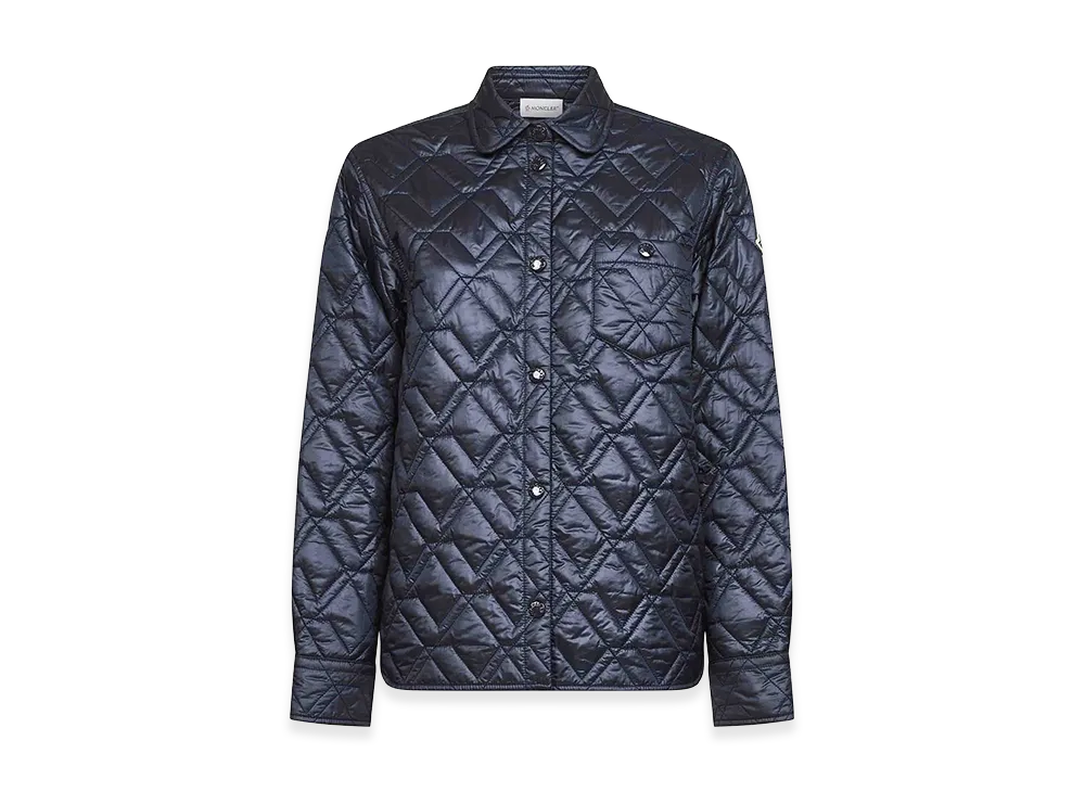 MONCLER Women's Quilted Overshirt Jacket "Navy Blue"