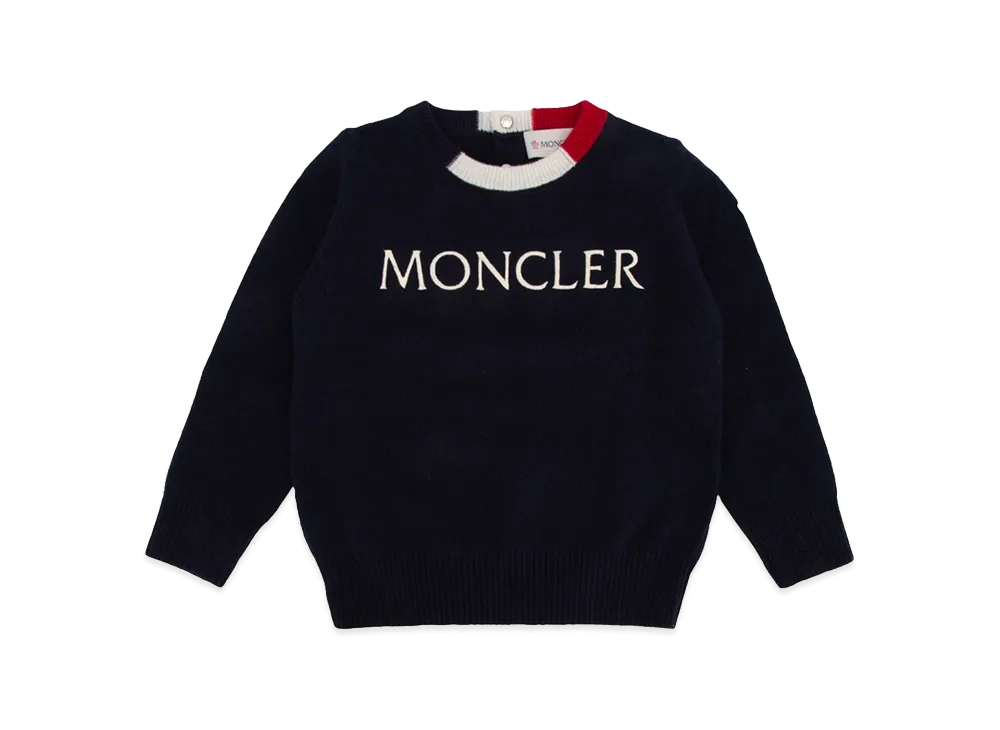 MONCLER Kids Crew Neck Sweater "Dark Blue"