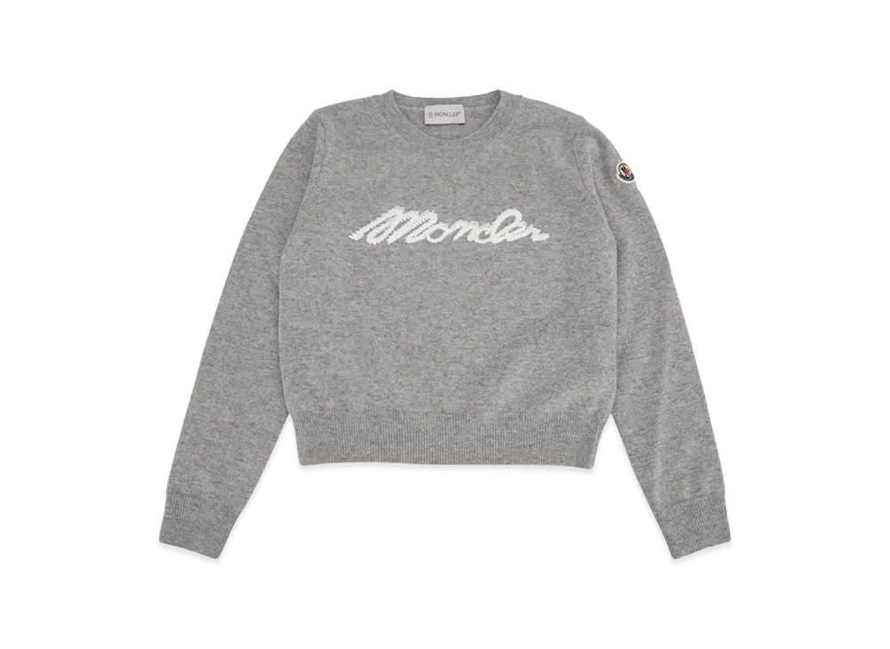 MONCLER Kids Crew Neck Sweater "Gray"