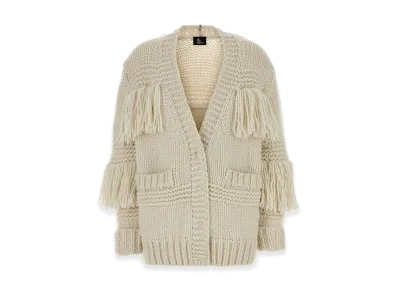 MONCLER Women's Crochet Oversize Cardigan "Ivory"