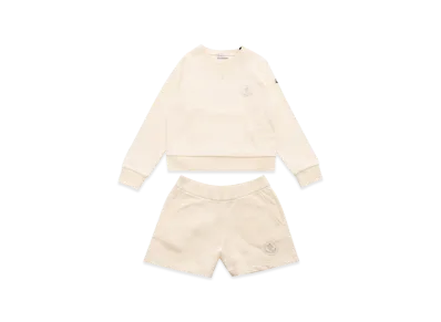 MONCLER Kids Sweatshirt And Shorts Set "Ivory White"