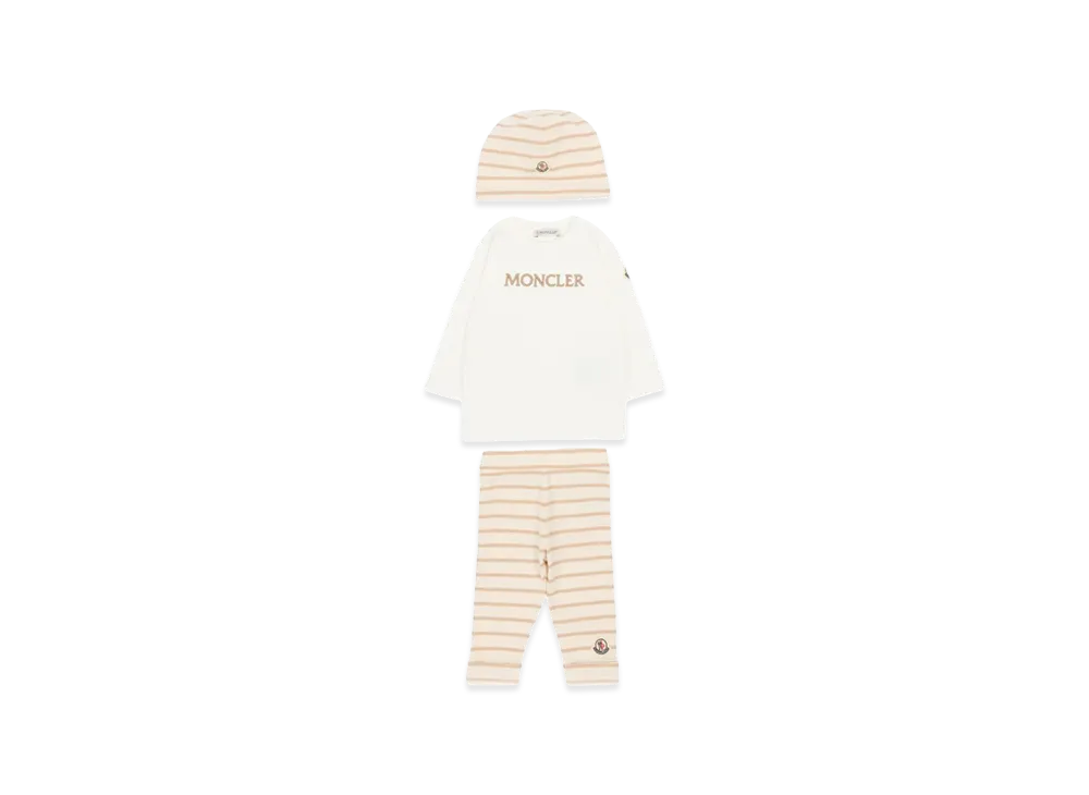 MONCLER Kids 3-Piece Clothing Set "White/Beige"