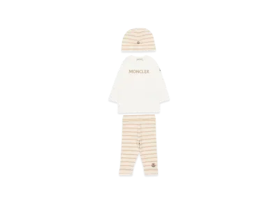 MONCLER Kids 3-Piece Clothing Set "White/Beige"